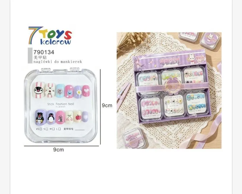 Zestaw naklejek 7Toys Kolorow nagłówki do manikierek 9cm