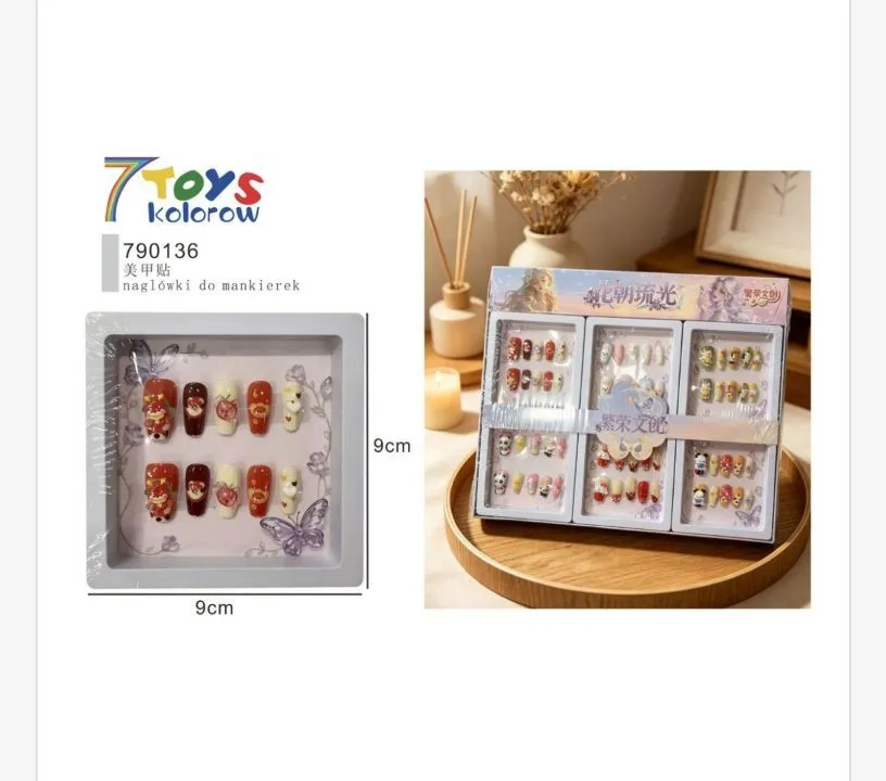 Zestaw 7Toys Kolorow Naklejki do Manicure 9cm