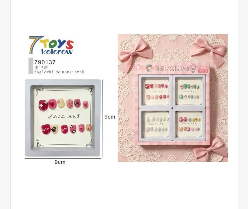 Zestaw 7Toys Kolorow Nail Art 9cm Różowy