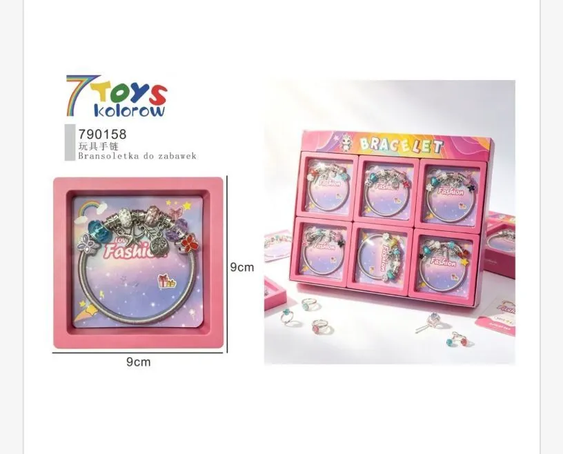Zestaw 6 Bransoletek 7Toys Kolorow 9cm do Zabawy
