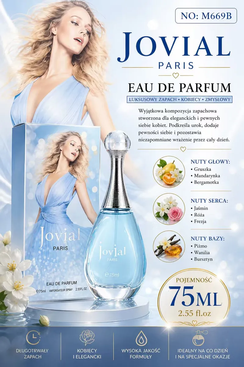 Jovial Paris Eau de Parfum 75ml Kobiecy Zmyslowy