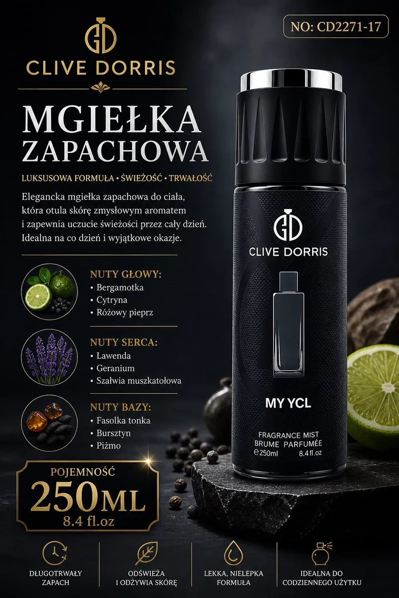 Clive Dorrris Mgiełka Zapachowa Mycl 250ml Czarna