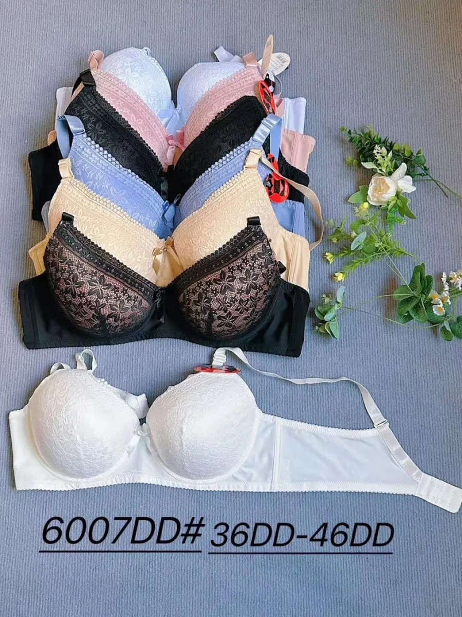 Biustonosz push-up koronkowy 36D-46DD wielokolorowy