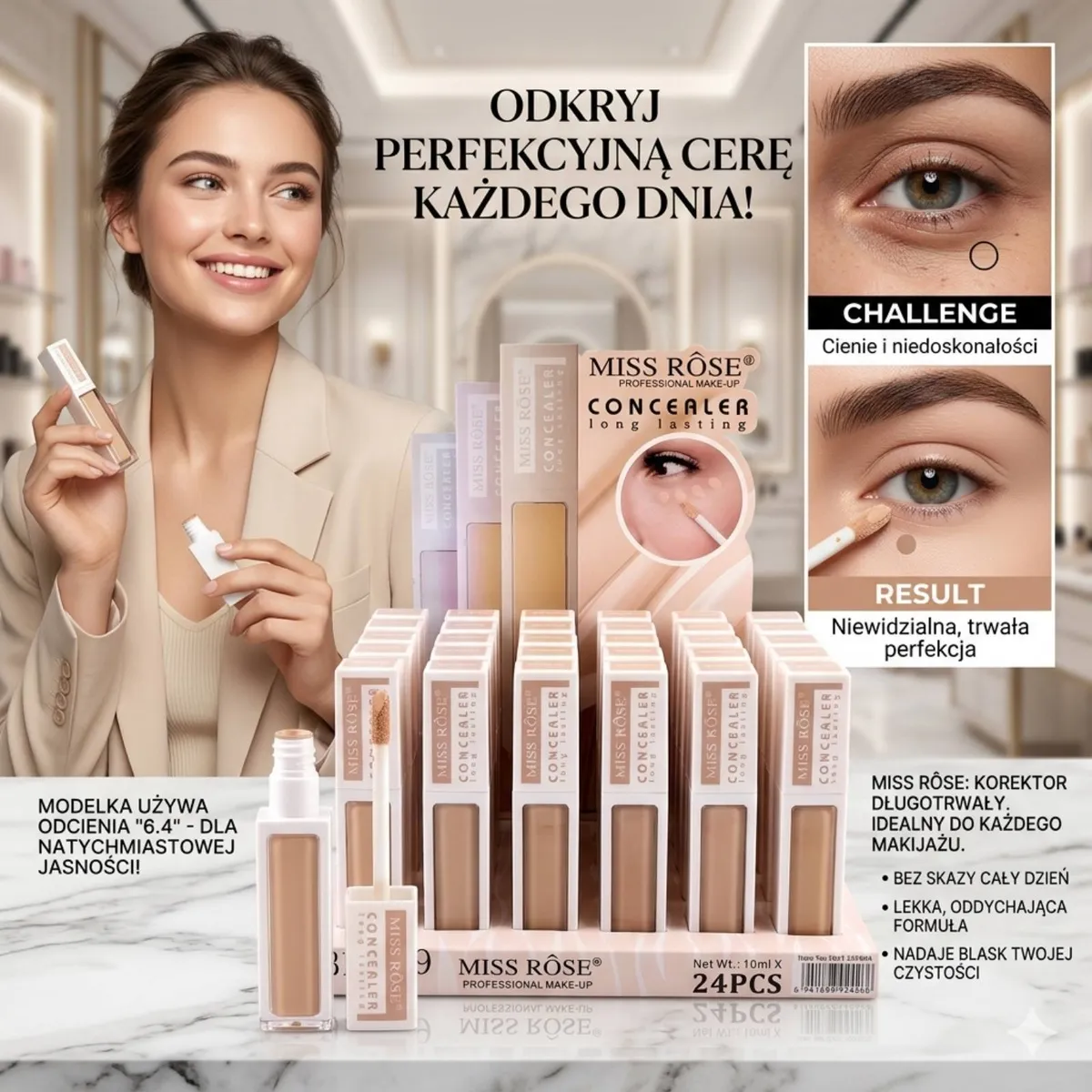 Miss Rôse Korektor w sztyfcie Professional 6ml beżowy