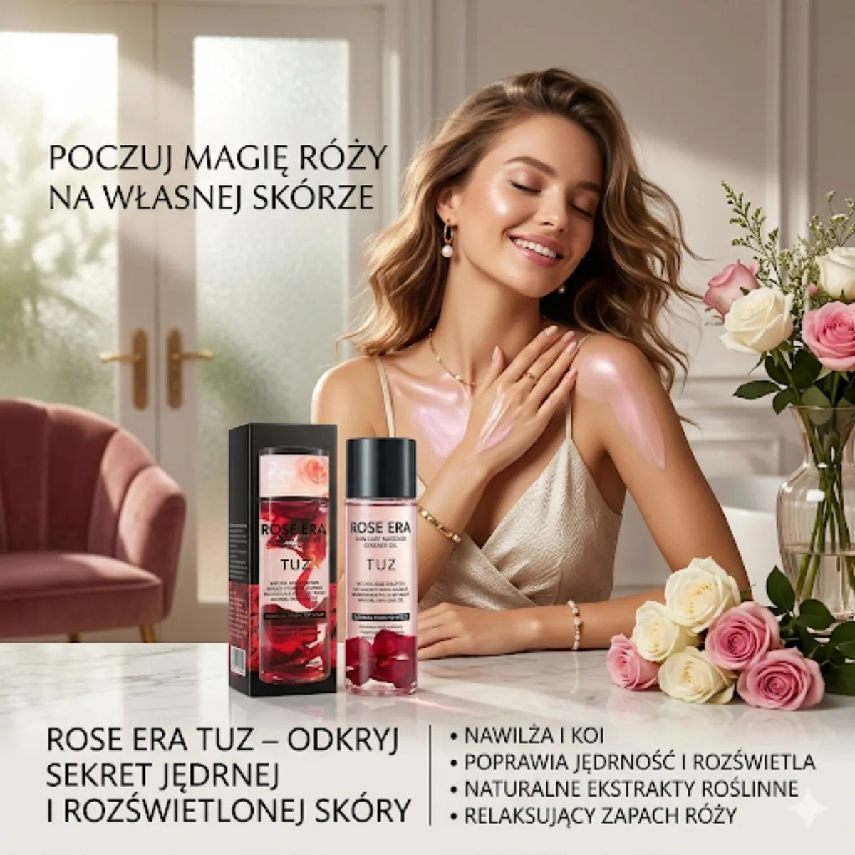 Rose Era Tuz Żel pod prysznic Różany Nawilżający 1000ml
