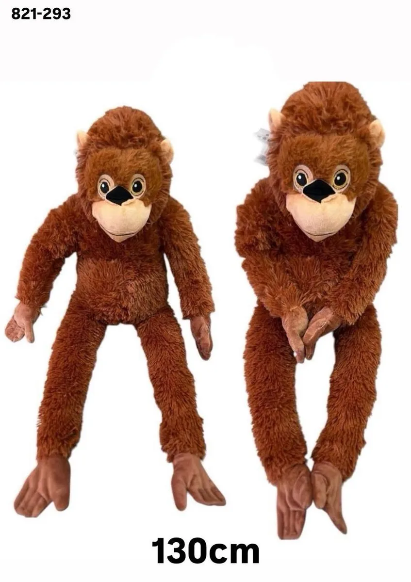 Wielka Pluszowa Małpa Orangutan Brązowa 130cm