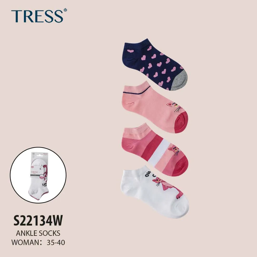 Tress Ankle Socks damskie 35-40 z kotami i sercami