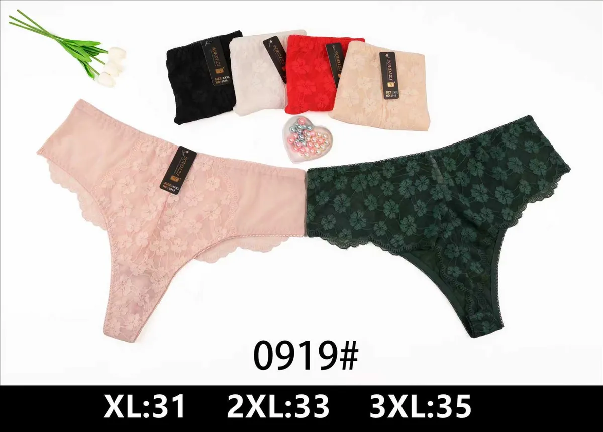 Stringi koronkowe damskie XL-3XL 0919 mix kolorów