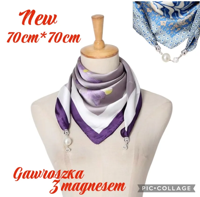 Gawroszka fioletowa z 3 magnesami 70x70cm