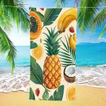 Ręcznik plażowy mikrofibra tropikalny 70x140cm