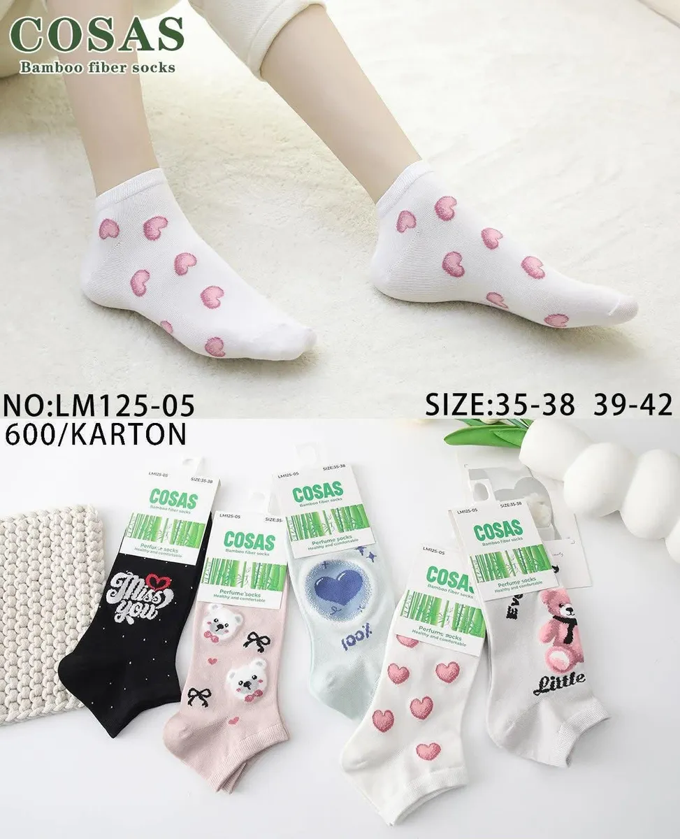Skarpetki COSASAS Bamboo Fiber z Serduszkami 35-42