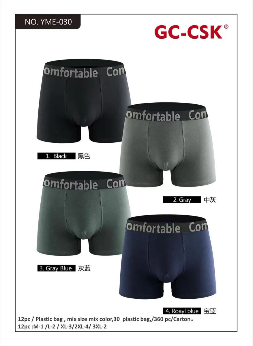 Męskie bokserki Comfortable GCC-CSK mix kolorów M-2XL
