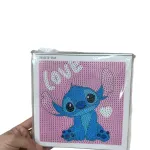 Zestaw DIY diamentowy Stitch Love 15x15cm