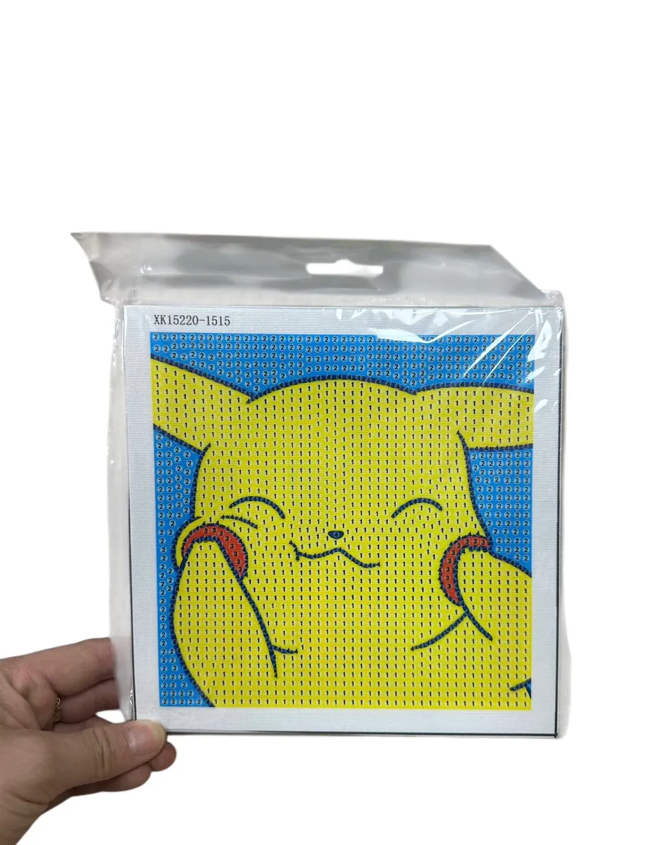 Zestaw DIY Diamond Painting Pikachu 15x15cm