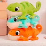 Maskotka Chameleon Mix Kolory 45 cm Zielony Niebieski Pomarańczowy