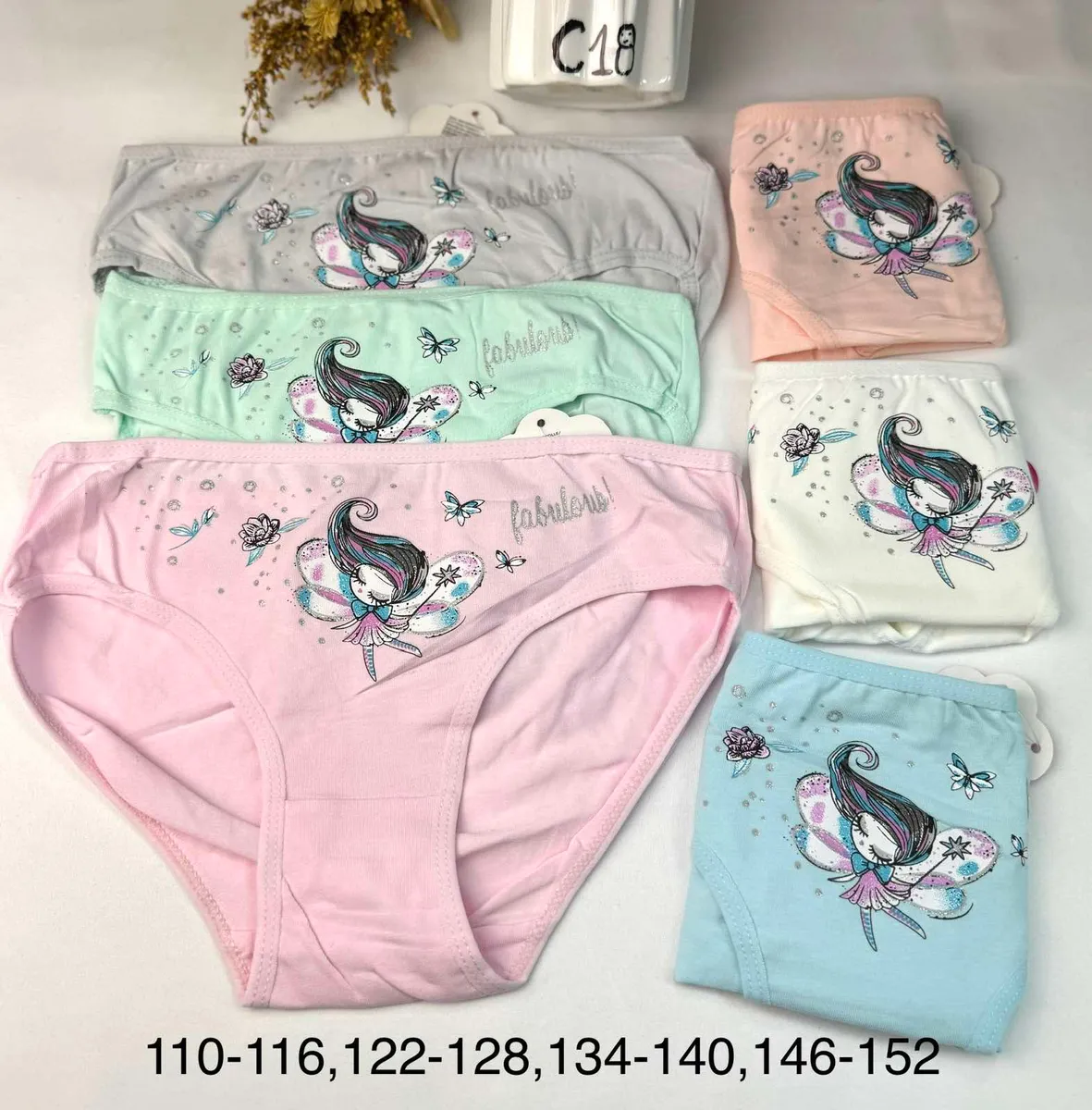 Majtki Dziecięce Wróżki Fabriche 110-152 cm Mix Kolorów