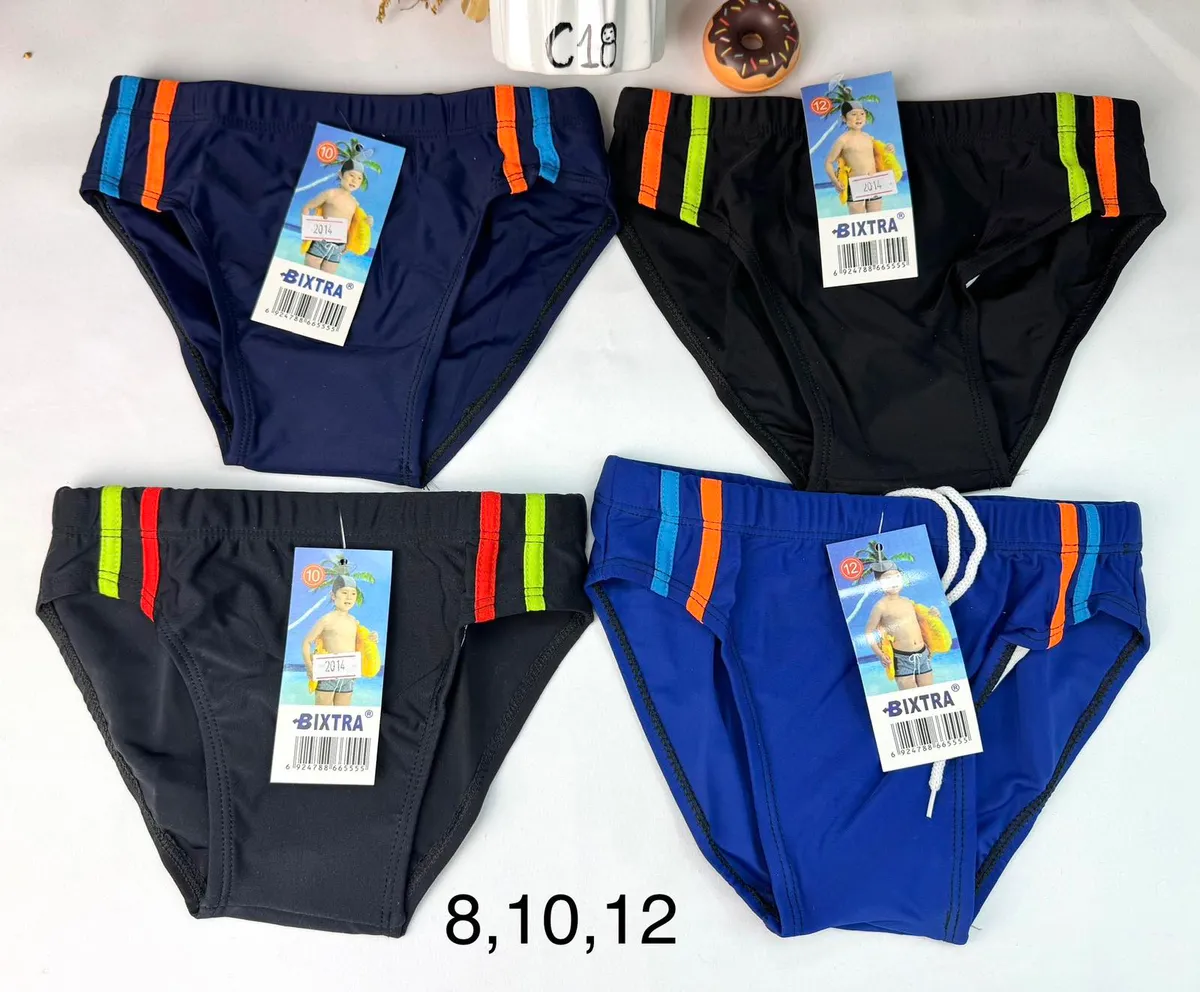 Bikstra Kąpielówki Dziecięce Granatowe/Czarne/Niebieskie Rozm. 8-12