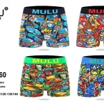 Mululu Boksery męskie kolorowe wzory 95% bawełna rozmiar 110-146