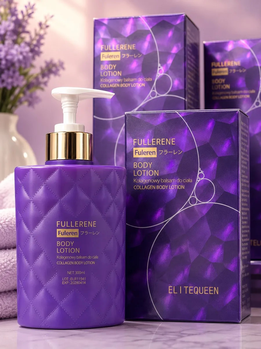 Fullerene Collagen Body Lotion 300ml Fioletowy Balsam