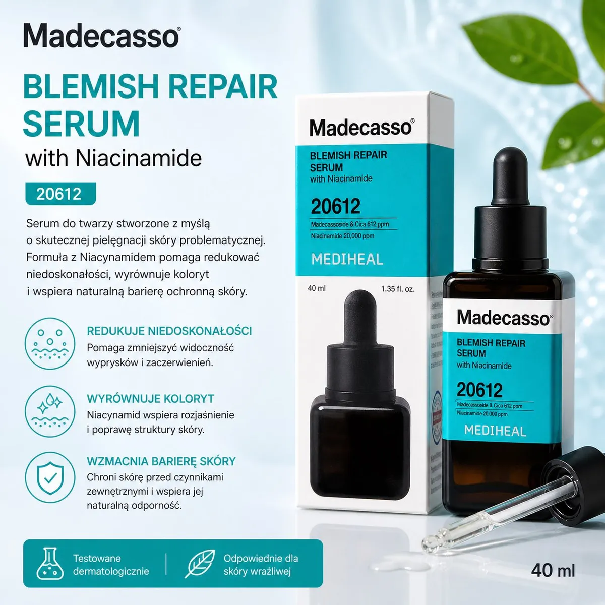 Madecasso Blemish Repair Serum z Niacynamidem 40ml