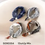 Chustki damskie w paisley mix 4 kolory z perłą