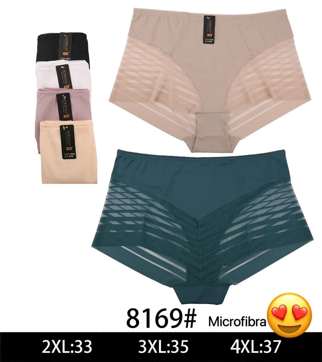 Bikini damskie Mikrofibra XL-4XL wielokolorowe