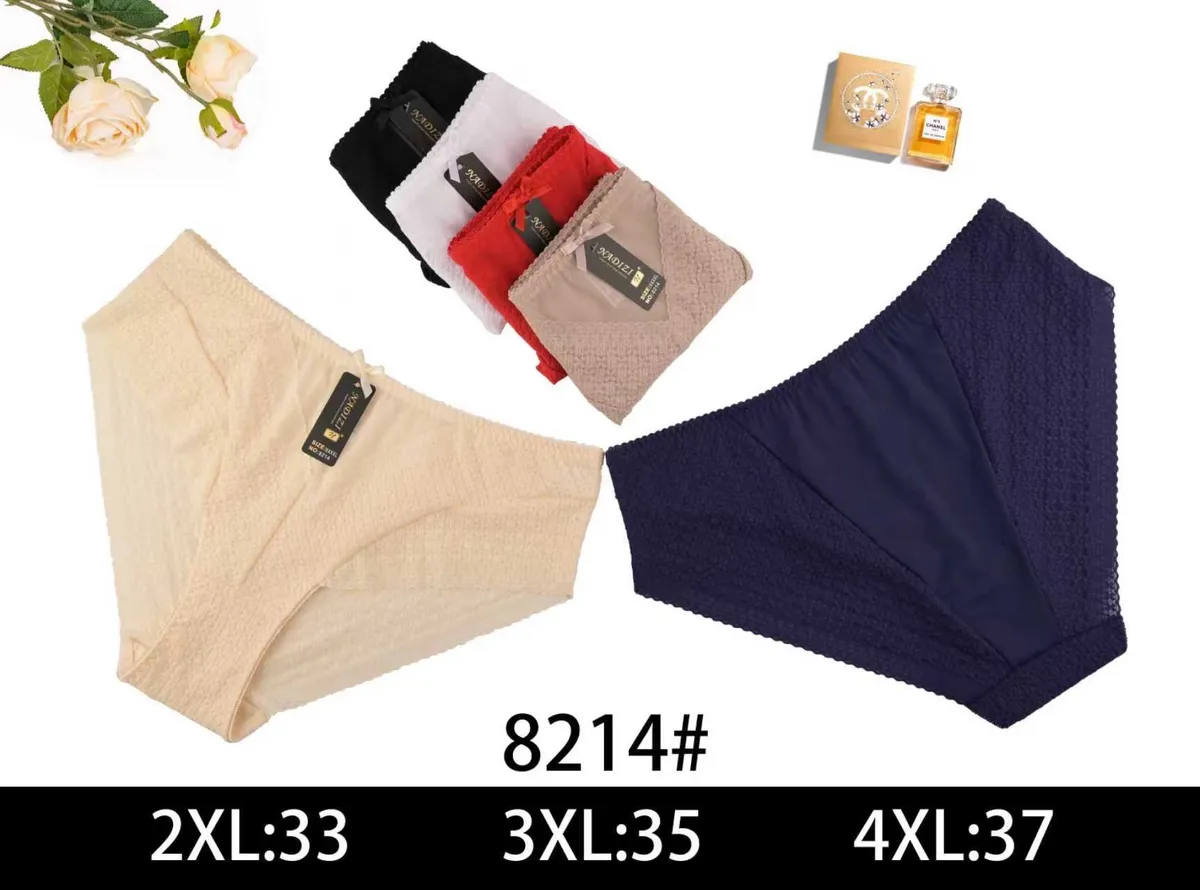 Majtki damskie koronkowe 2XL-4XL mix kolorów 8214