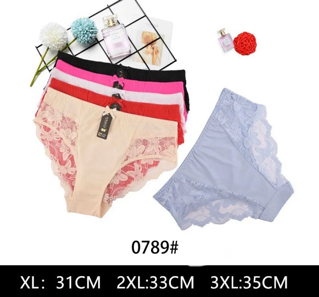 Bielizna damska stringi koronkowe XL-3XL wielokolorowe