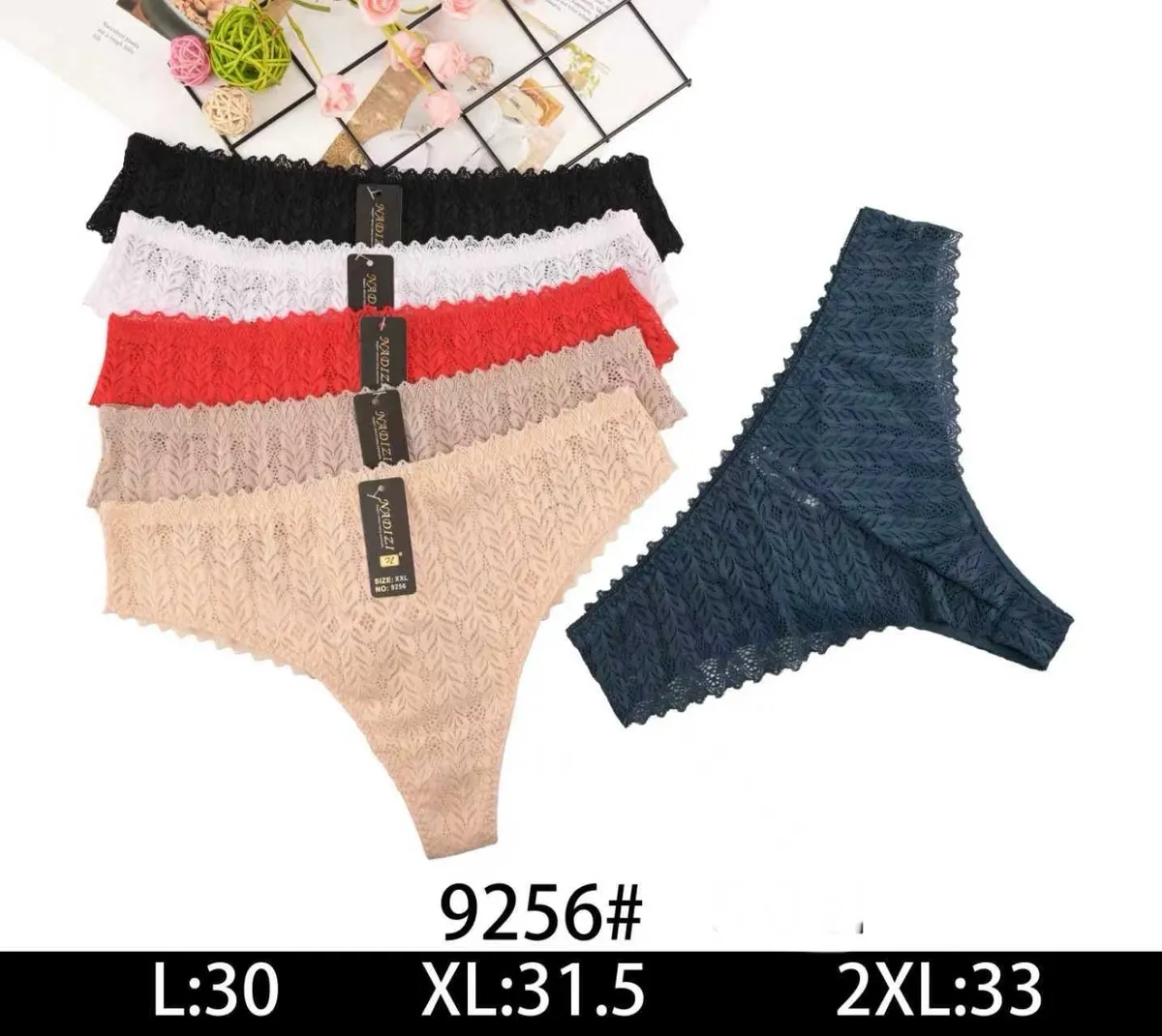 Stringi damskie koronkowe L-XL-XXL 6 kolorów