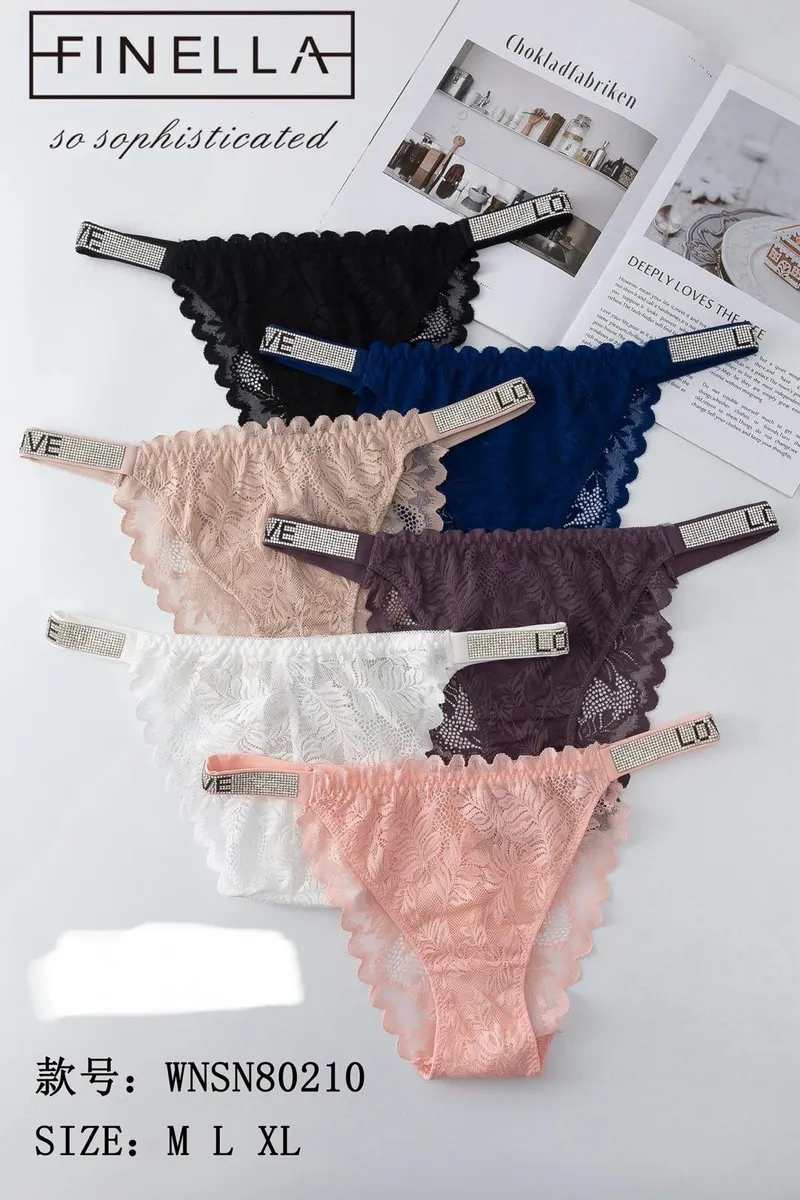 Finella Ella Majtki Damskie Koronkowe M L XL Wielokolorowe