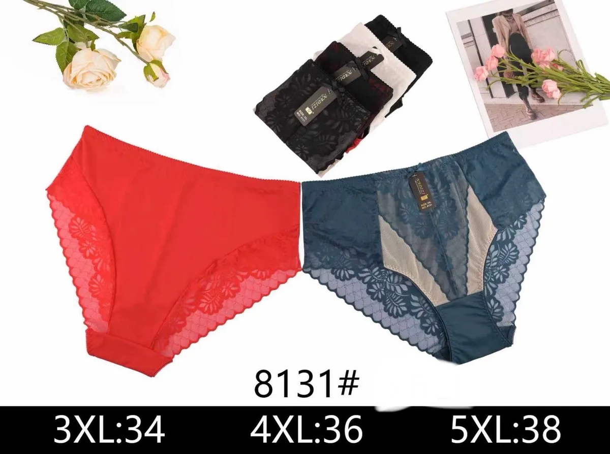 Bielizna damska majtki plus size 3XL-5XL koronka