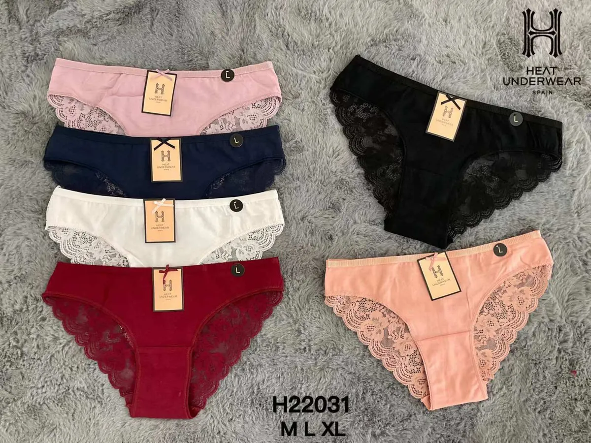 Heat Underwear Majtki Damskie Koronkowe M L XL Wielokolorowe