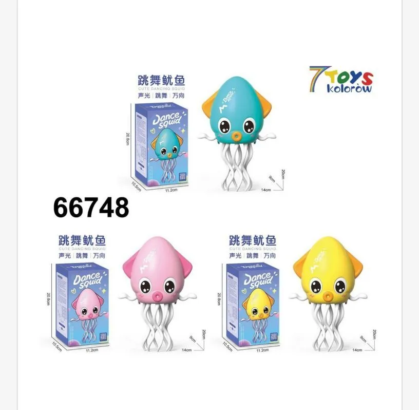 Tancerz Kałamarnica Dance Squid Kolorowa 14cm 7Toys