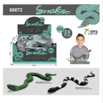 Zabawka Wąż Snake TPR Pull Rebound Zielony/Czarny 40x2cm