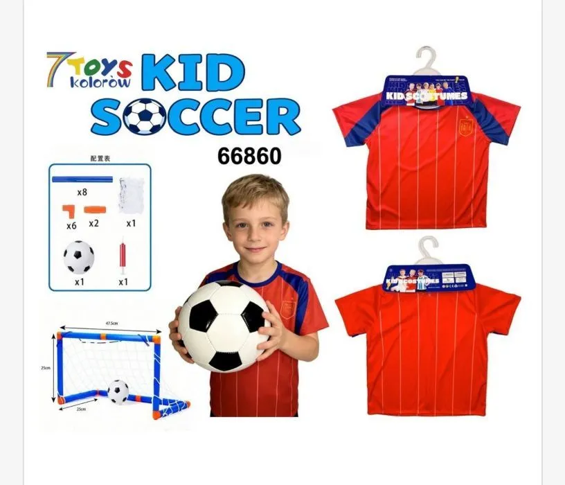 Zestaw Zabawkowy Piłka Nożna Soccer z Bramką 7Toys 66860