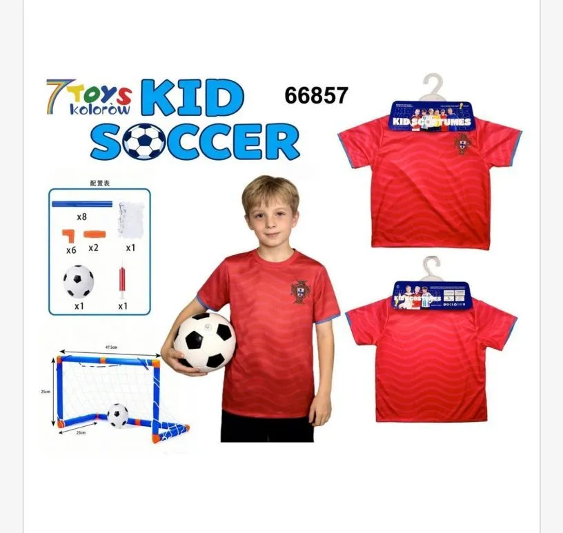 Zestaw Piłkarski 7Toys Kid Soccer Czerwony dla Dzieci