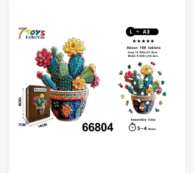Zestaw DIY Diamond Painting Kaktus w Doniczce 7 Toys 31x24cm