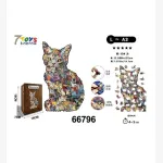 Puzzle 7Toys Kolorowy Kot Wacom 32x19cm Rozmiar L
