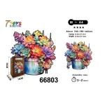 Zestaw 7Toys kolorowe sukulenty 3D puzzle M=A4