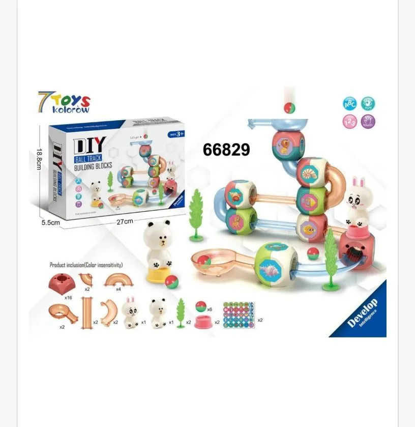 Zestaw klocków DIY Ball Track 7Toys 27x18x5,5cm