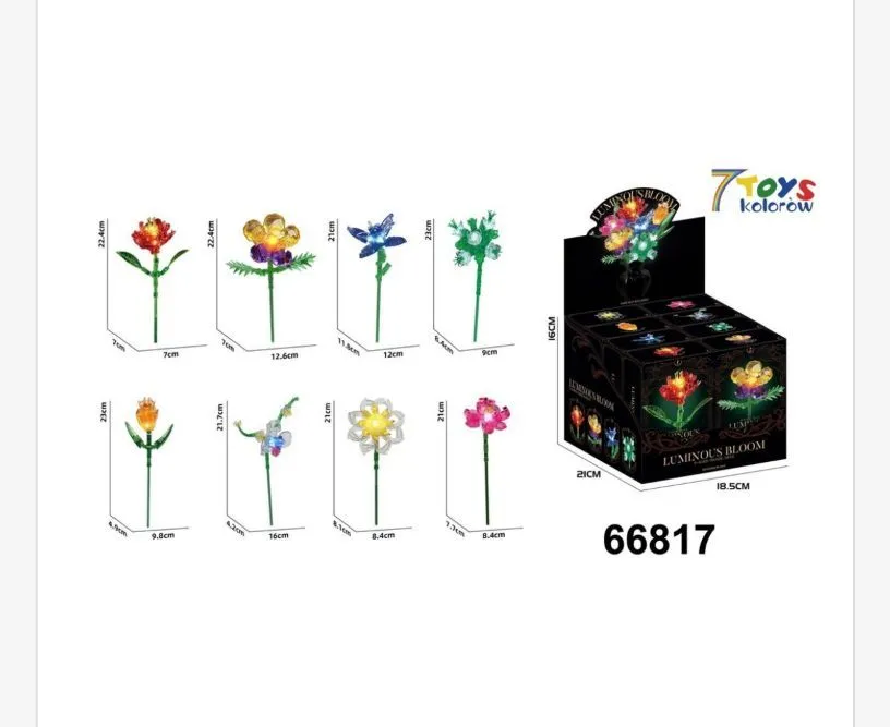Świecące Kwiaty Metalowe Luminous Bloom 7 Toys