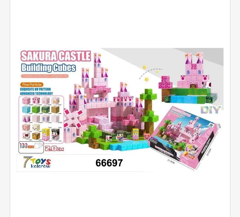 Zestaw klocków magnetycznych Sakura Castle 100 pcs 2.0cm