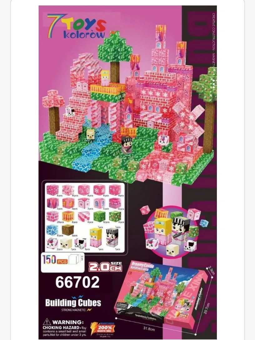 7 Toys kolorowe klocki magnetyczne Dreamy Castle 150 pcs 2.0cm
