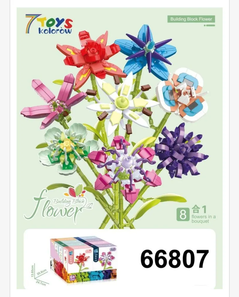 Zestaw klocków 7Toys kwiaty bukiet 66807 6+