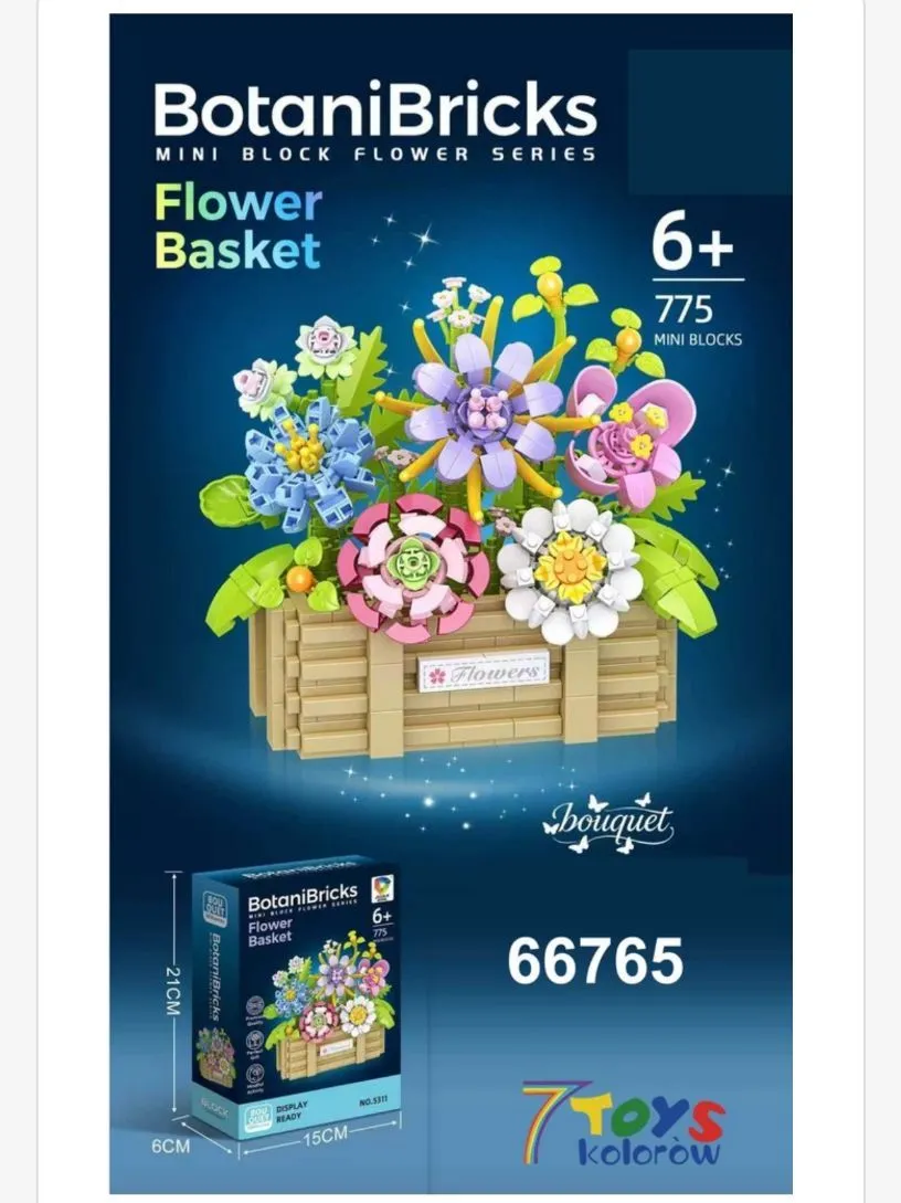 Botanibricks Flower Basket 775 mini klocków 6+