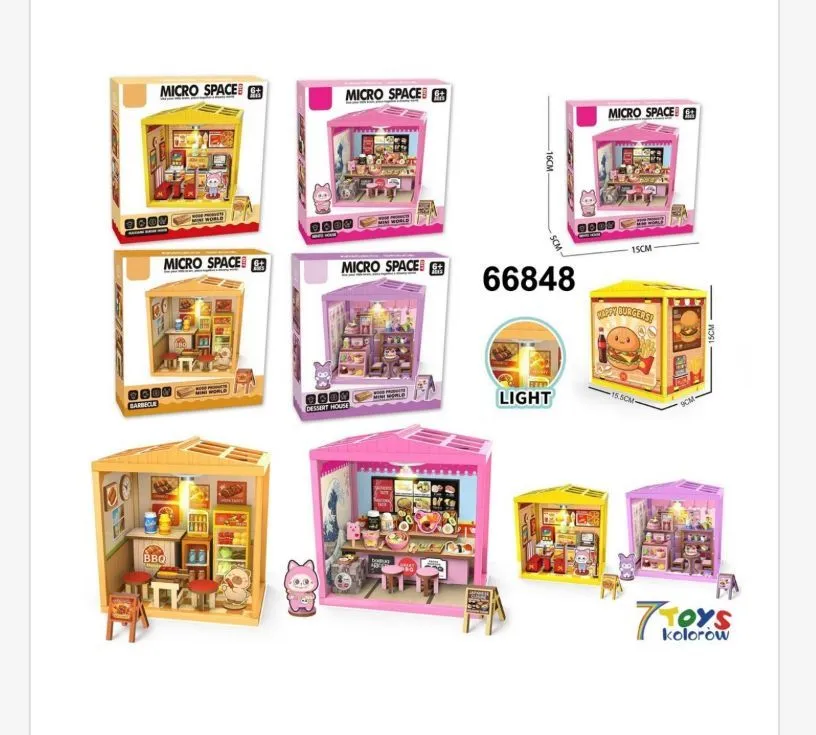 Domek Miniaturowy Micro Space Happy Burgers 15x10x16cm