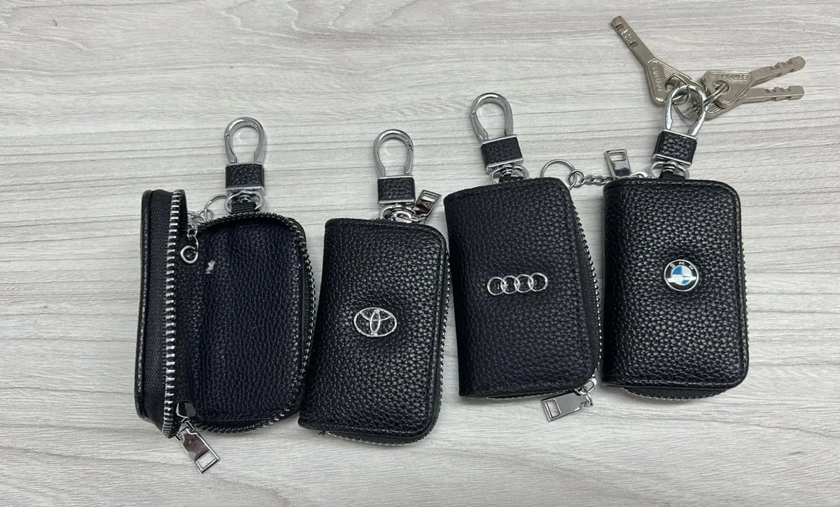 Etui na klucze skórzane czarne BMW Audi Toyota