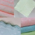 Ściereczki kuchenne 25x25cm 3 kolory różowy niebieski miętowy