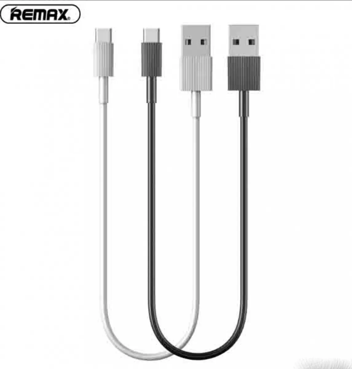 Remax Kabel USB-C do Power Bank 30cm Biały Czarny