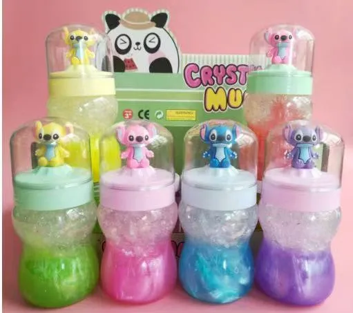 Crystal Mu Slime z Figurkami Stitch i Panda